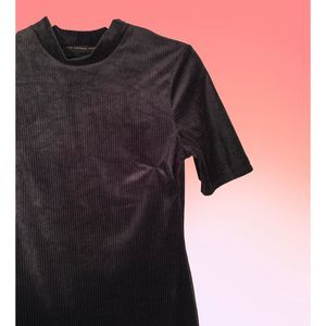 Vintage Mock Neck Black Dress Size small